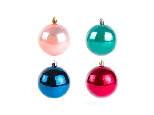 Bombki choinkowe mix kolorów metaliczne - 6 cm - 9 szt.