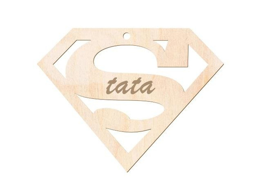 Drewniana dekoracja zawieszka Super Tata - 1 szt.