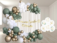 Zestaw dekoracji Komunijnych z banerem personalizowanym - 148 szt.