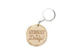 Breloczek do kluczy drewniany Szerokiej Drogi! - 1 szt.