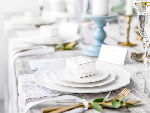 Pudełeczka dla gości ze złotymi gałązkami - 10 szt.