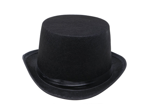 Kapelusz cylinder czarny - 1 szt.