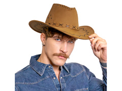 Kapelusz kowbojski brązowy - 1 szt.