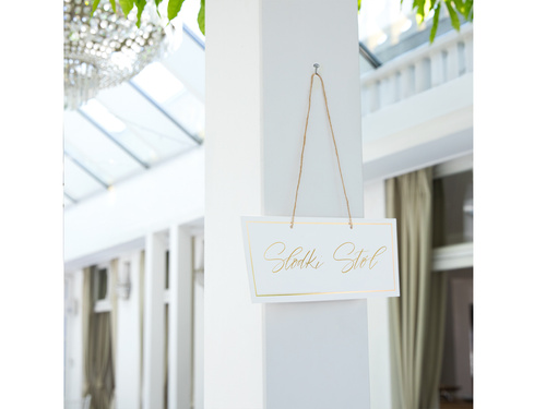 Tabliczki wiszące z napisami - 13 x 30 cm - 3 szt.