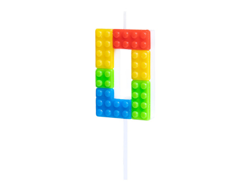 Świeczka cyferka Klocki - 0 - 1 szt.