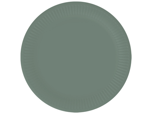 Zestaw kubeczki + talerzyki papierowe ciemnozielone - 24 szt.