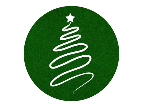 Podstawka pod kubek - Choinka - 10 cm - 4 szt.