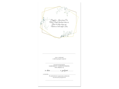 Zaproszenia na I Komunię Świętą - 6 szt.