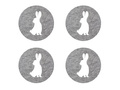 Podstawka pod kubek - Zajączek - 10 cm - 4 szt.
