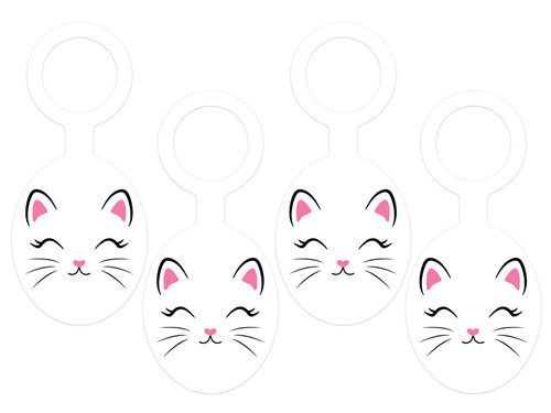 Zawieszki na butelki Kotek - 8 szt.