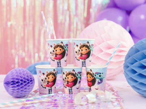 Kubeczki papierowe Koci domek Gabi - 250 ml - 6 szt.