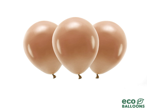 EKO Balony lateksowe pastelowe czekoladowy brąz - duże - 10 szt.
