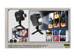 Projektor LED na okno z 12 filmikami na  Halloween i Boże Narodzenie - 1 szt.