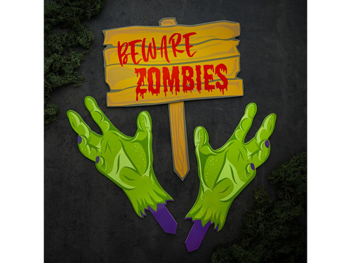 Dekoracja zewnętrzna Zombie - 30cm x 25cm - 1 szt.