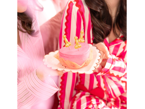 Świeczki pikery Penisy - złote - 5 szt.