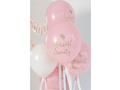 Balony lateksowe na Chrzest Święty różowe - 33 cm - 6 szt.