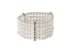 Luksusowa perłowa bransoletka ze strasem