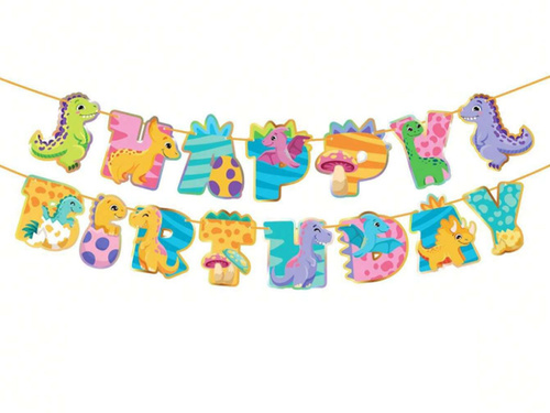 Girlanda Dinozaury Happy Birthday - 500 cm - 1 szt.