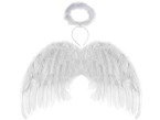 Skrzydła anioła białe z aureolką - 48 x 28 cm