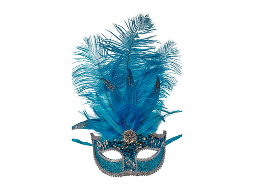 Maska karnawałowa turkusowa