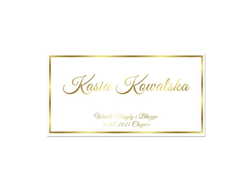 Winietki personalizowane z klamerkami na kieliszki - 30 szt.