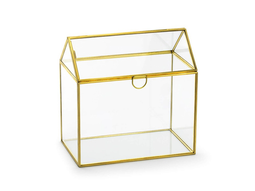 Szklane pudełko na koperty z życzeniami, prezentami - 1 szt.