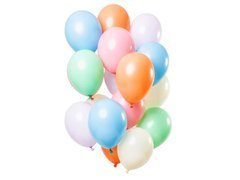 Zestaw balonów pastelowych mix kolorów - 30 cm - 15 szt.