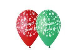 Balony na Boże Narodzenie - 33 cm - 5 szt.