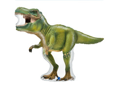 Balon foliowy Dinozaur T-rex zielony - 91x74 cm - 1 szt.