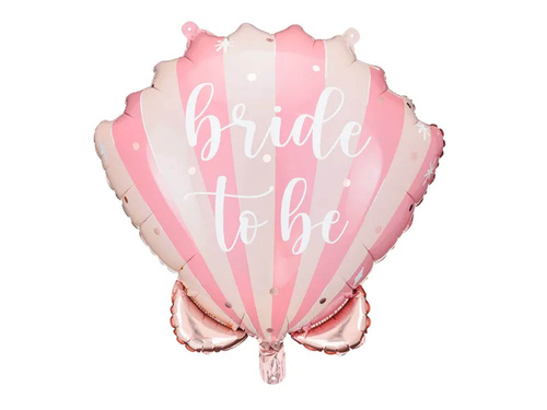 Balon foliowy Muszelka Bride to be - 52 x 50 cm - 1 szt.