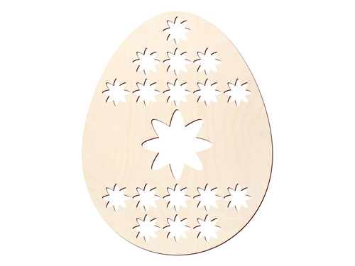 Zawieszka drewniana Jajko - 10 cm - 1 szt.