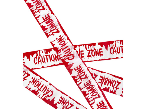 Dekoracja Taśma Caution Zombie Zone - 7,2 m - 1 szt.