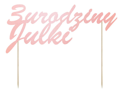 Topper papierowy na tort personalizowany na urodziny - 1 szt.