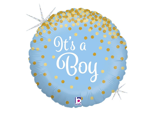 Balon foliowy It's a Boy niebieski - 46 cm - 1 szt.