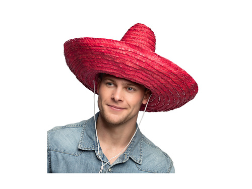 Sombrero Puebla czerwone