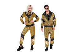 Strój lata 80-te - złoty dres odblaskowy