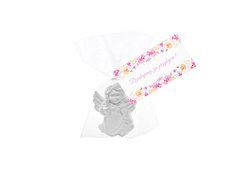 Aniołki gipsowe z podziękowaniem personalizowanym - 6 szt.