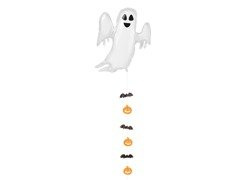 Balon foliowy Duch z linką na Halloween - 68 x 264 cm - 1 szt.