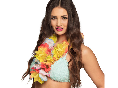 Naszyjnik hawajski - tęczowy - 100 cm - 1 szt.