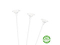 EKO Patyczki papierowe z zatyczkami do balonów - białe - 10 szt.