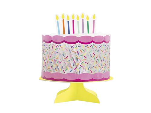 Dekoracja stołu Tort z posypką rozeta - 20 cm - 1 szt.