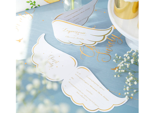 Zaproszenia na Chrzest Święty Skrzydła - 10 szt.