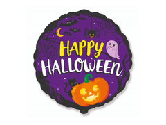 Balon foliowy Happy Halloween - 46 cm - 1 szt.