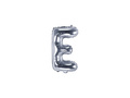 Balon foliowy litera "E" srebrna - 35 cm