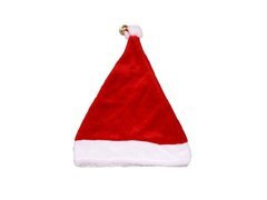 Czapka Mikołaja pluszowa z dzwoneczkiem S - 1 szt.