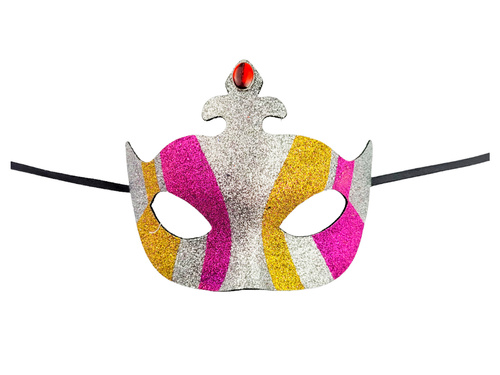 Maska karnawałowa różowo-złota