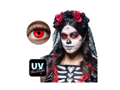 Soczewki kontaktowe czerwone UV Flash - 1-miesięczne