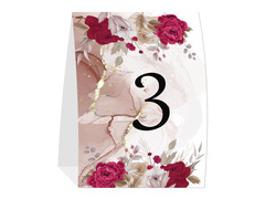 Stojak papierowy z numerem na stół weselny  - 1 szt.
