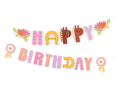 Baner Happy Birthday Koniki - 245 cm - 1 szt.