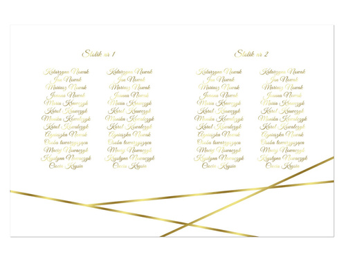 Plany stołów weselnych - 90x60 cm - 1 szt.